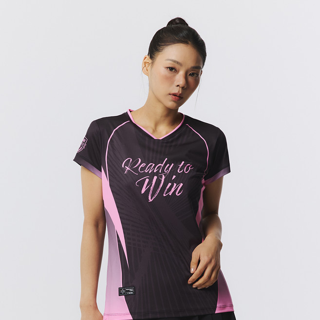 빅터 여성용 CURVE PULSE 배드민턴 티셔츠 VT25CGW034F