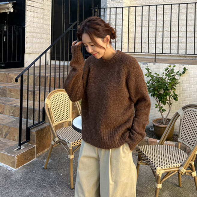 난닝구 여성용 노제코 나그랑 라운드 니트