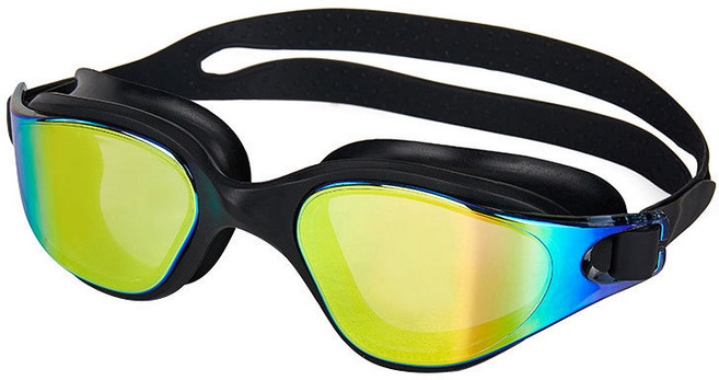 로드웰 눈이편안한 클리어뷰 물안경, 블랙골드, 1개