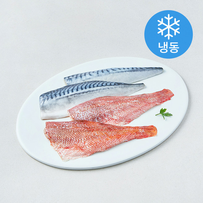 엄마애바다 가시없는 고등어 100g x 2개입 + 볼락 100g x 2개입 순살 세트 (냉동), 1세트, 400g