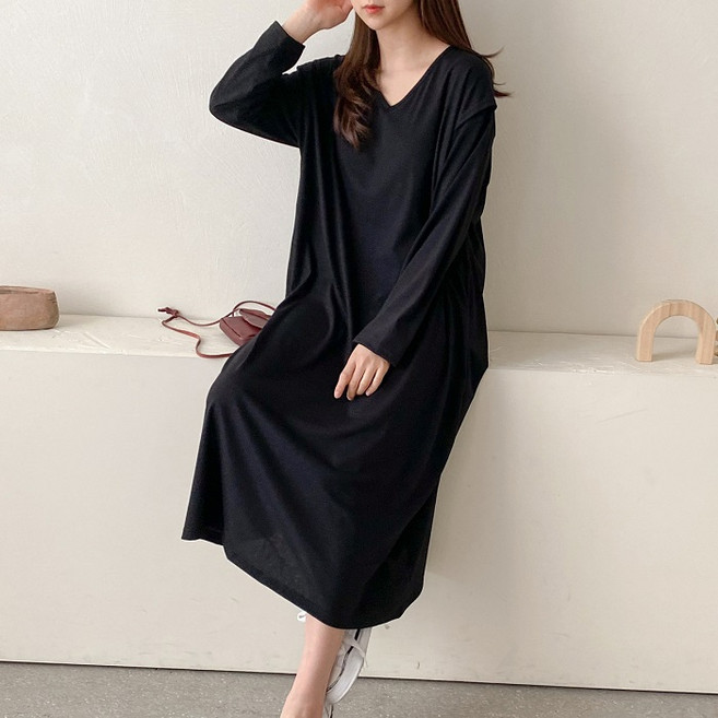 에베쏘 여성용 빅사이즈 프르츠 수유 롱 원피스 2120