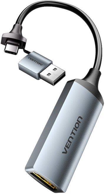 벤션 2 in 1 USB C타입 HDMI 캡쳐보드 그레이, ACWHA