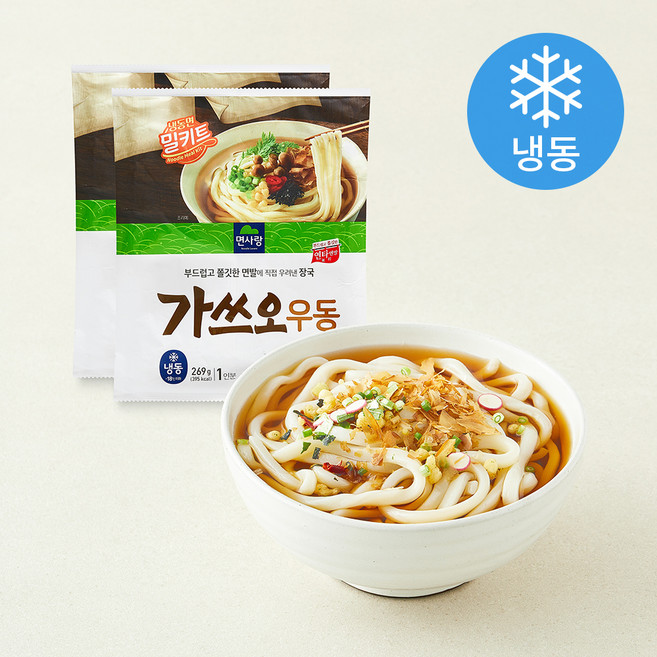 면사랑 가쓰오우동 (냉동), 269g, 2개