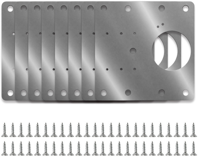 스탠맨 스텐인레스 경첩 보강판 D타입, 8개