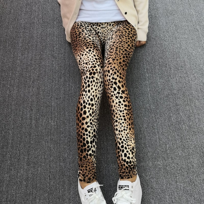 Marketpia 女款虎紋豹紋絲襪內搭褲