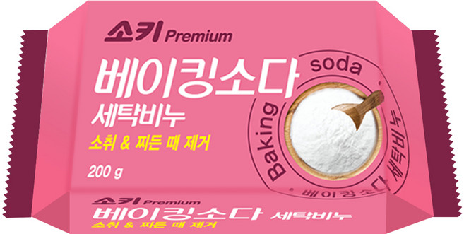 소키 베이킹 소다 세탁비누, 200g, 1개