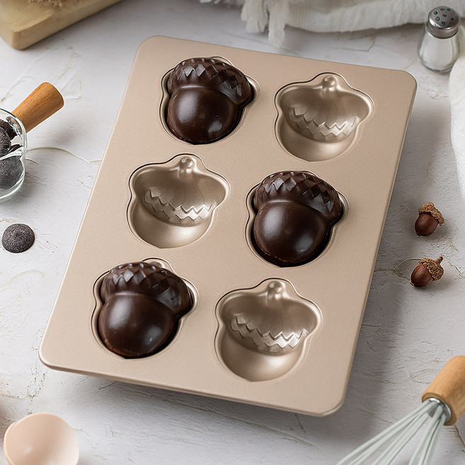 이홈베이킹 마들렌 휘낭시에 까눌레 도토리빵틀 6구, 1개