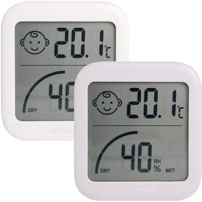 마더케이 디지털 온습도계 2종 세트, 아이보리 + 라벤더, 1세트