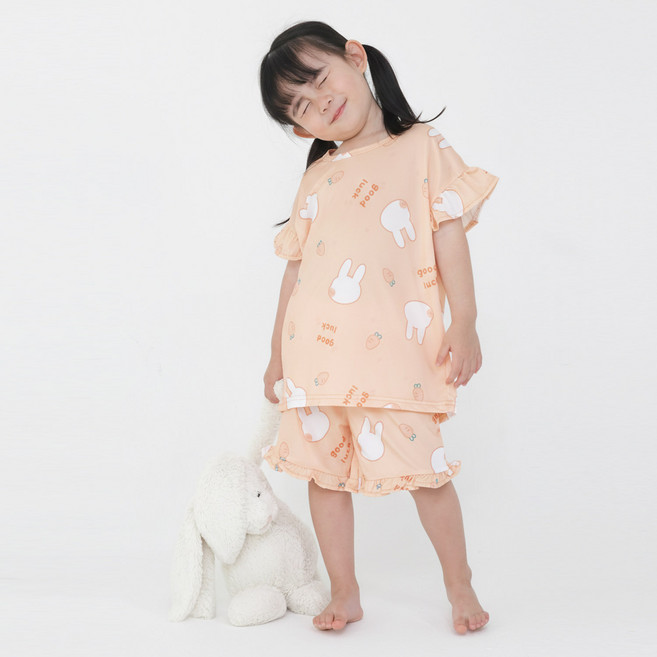 The O22 兒童胡蘿蔔兔子涼感居家服上下套裝