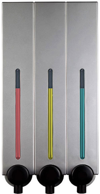 이알테크 고급 욕실디스펜서 DH700 3구, 실버, 1개