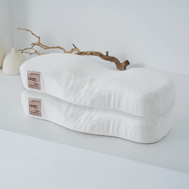 가누다 골드라벨 라르고 경추베개, 화이트, 2개