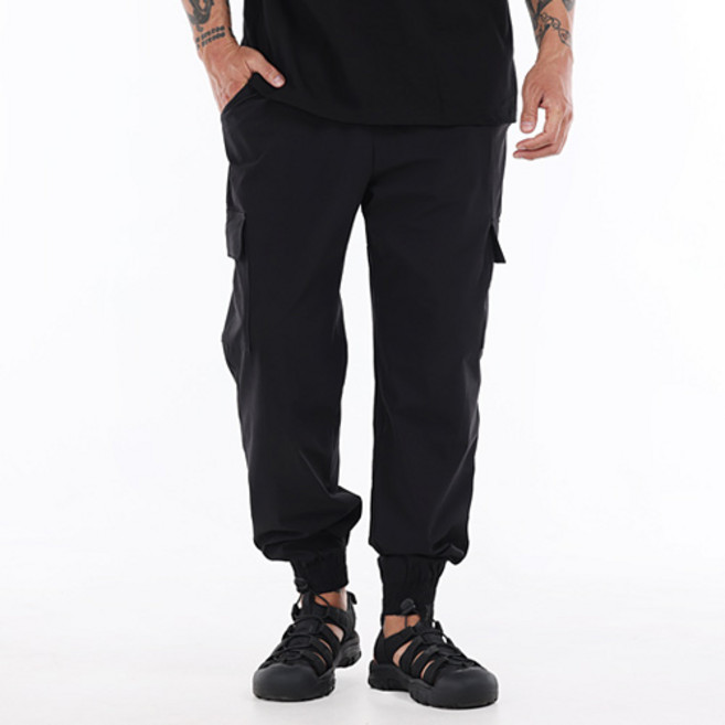 빅이지 남성용 스트레치 나일론 카고 조거 팬츠