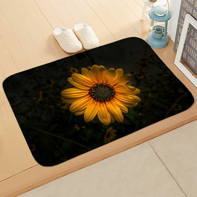 선플라워 해바라기 리얼 포토 패브릭 발매트, 01