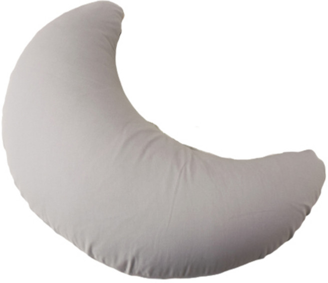 마벨러스홈데코 20수 순면 반달쿠션, 밀크 그레이
