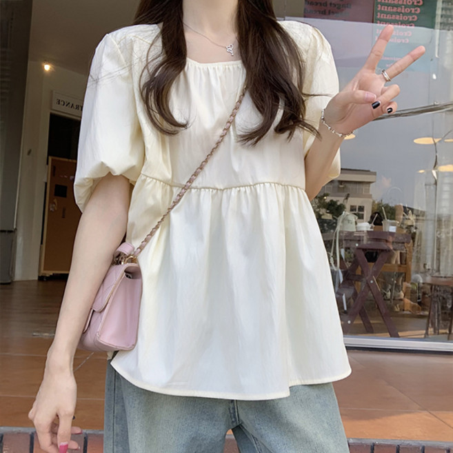 루나걸 여성용 얀티 퍼프 블라우스 L25SMBL042232