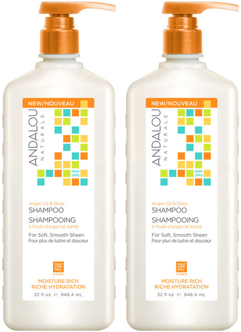 안달로우내추럴스 아르간 오일 시어버터 대용량 너리싱 수분 샴푸, 946ml, 2개