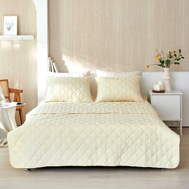 데시뉴 뉴노멀 고밀도 항균 이불겸 침대 스프레드, 허니버터