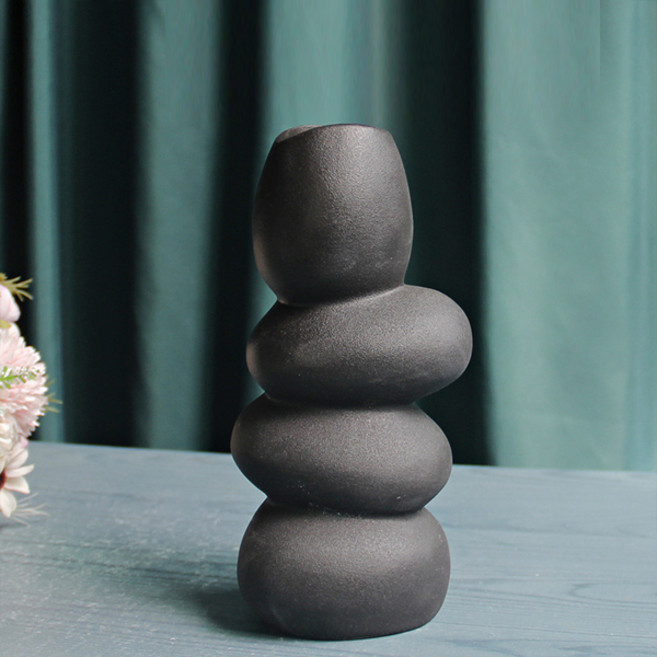 선빛 모르프 오브제 화병, 블랙