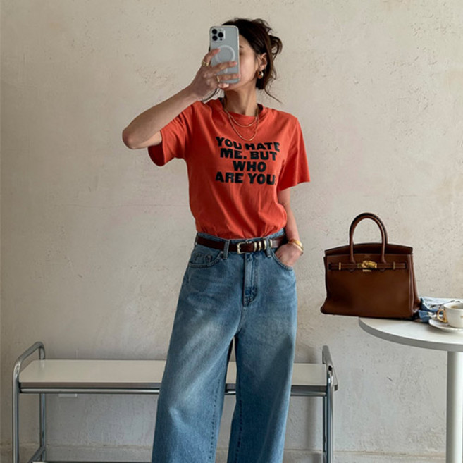 난닝구 여성용 루텐베 나염 반팔 티셔츠