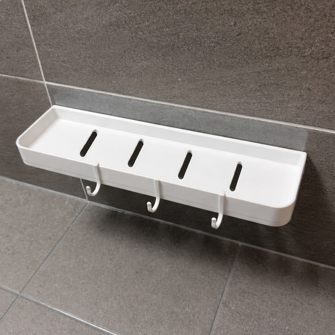 스프렉스 무타공 플로팅 욕실 선반, 화이트, 1개