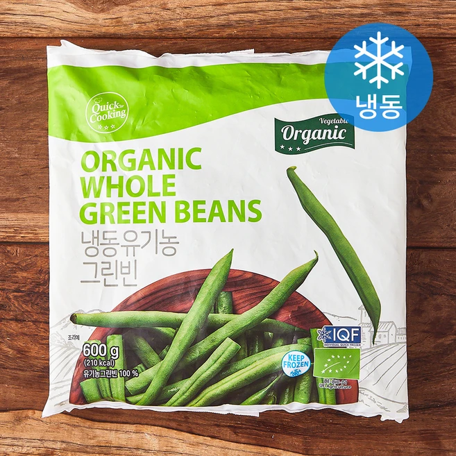 유기가공식품 인증 퀵쿠킹 그린빈 (냉동), 600g, 1개 - 쿠팡