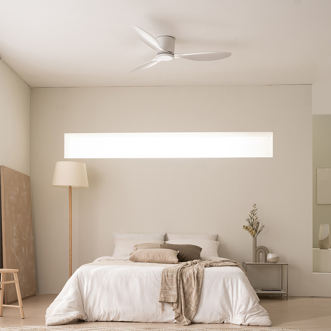 스피아노 샌디 초슬림 DC 유선형 실링팬 132cm SCF-SW52070, 화이트(바디), 화이트(날개)