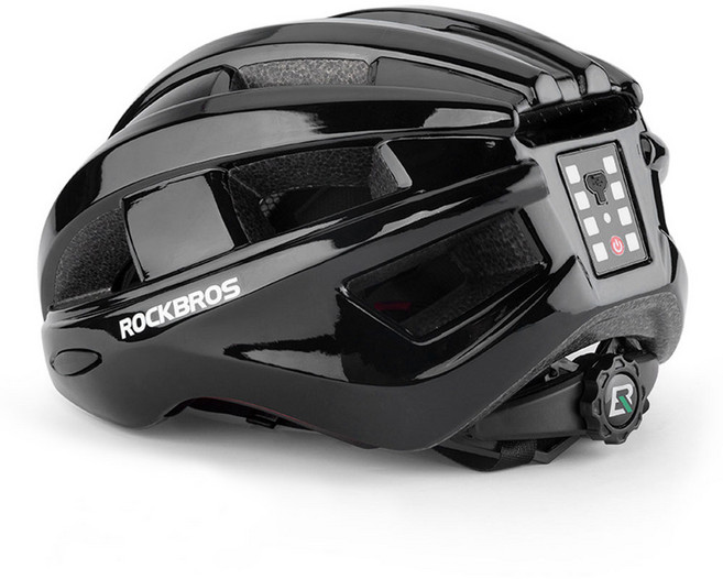 락브로스 후미등 자전거 헬멧 ZK-013, 블랙, 1개