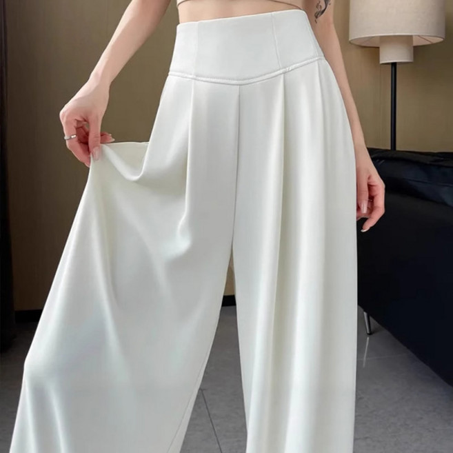 선빛 여성용 리에브 데일리 무지 핀턱 허리 라인 와이드팬츠