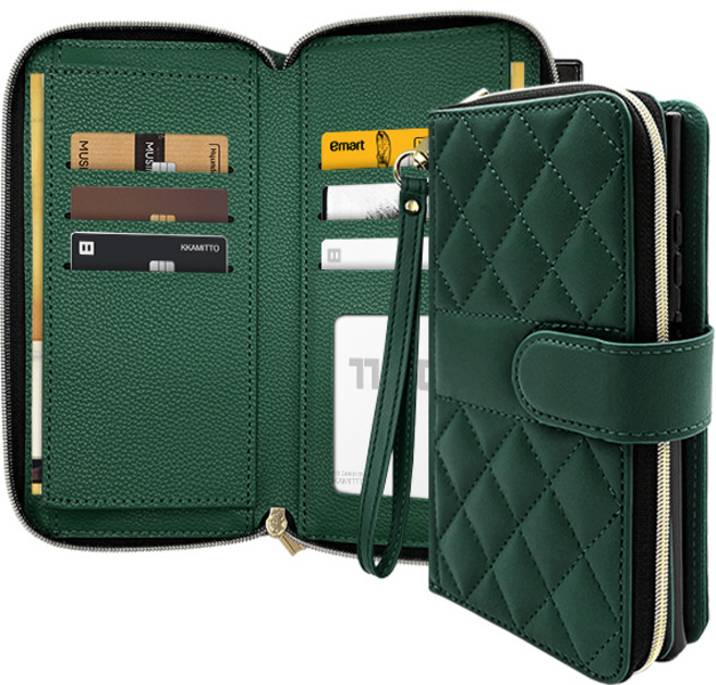 까미또 강튼 레브린 지퍼 월렛 다이어리 휴대폰 케이스