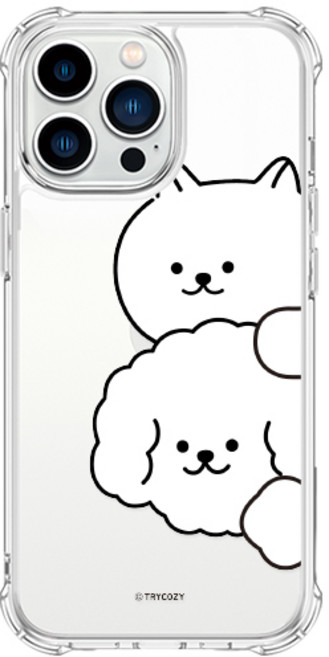 트라이코지 냥이멍뭉 방탄 젤하드 휴대폰 케이스