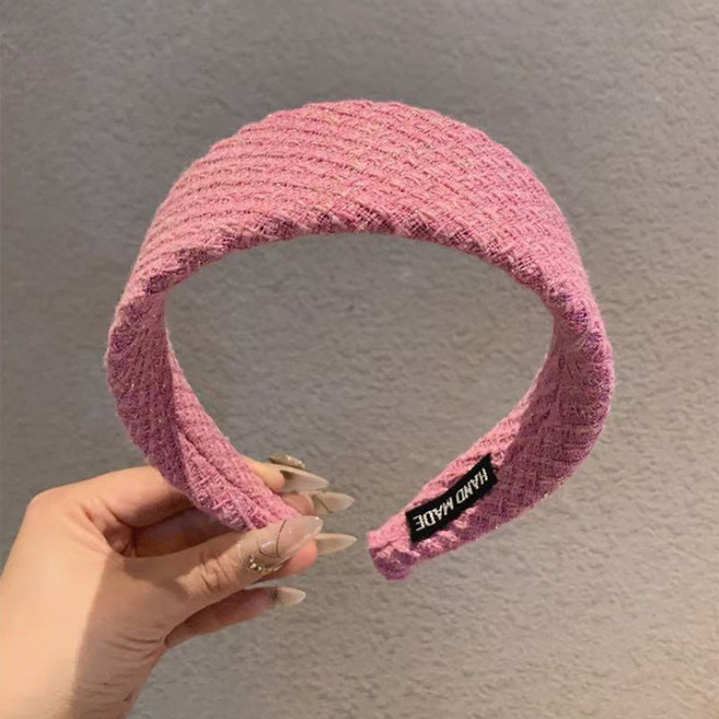 소리달 모헨느 트위드 와이드 넓은 포인트 빅 헤어밴드