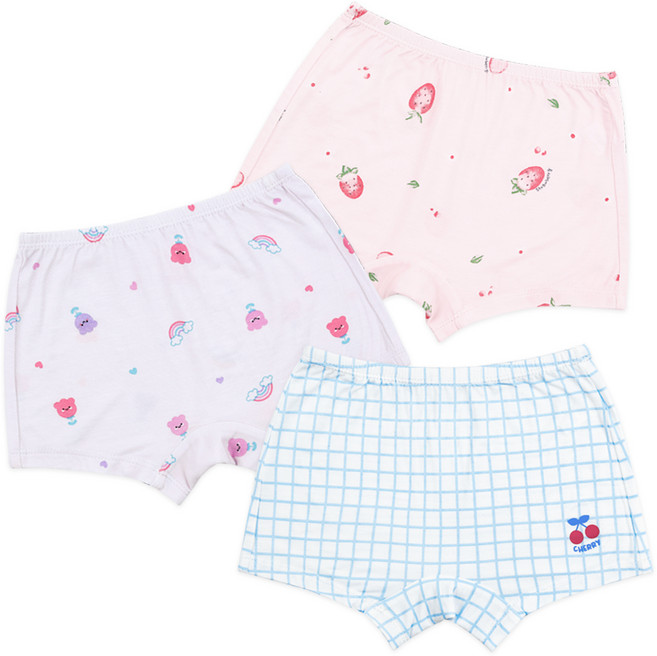 메이키즈 아동용 무형광 어썸베리 모달 드로즈 3종