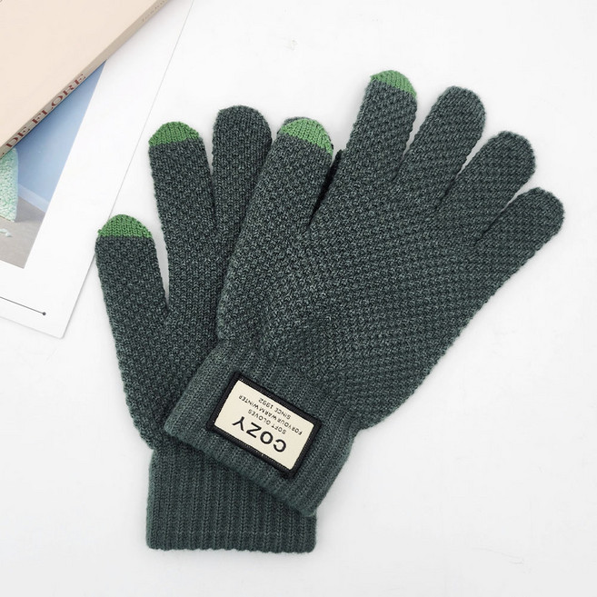 해피제이 터치 와플 장갑 세트 양손착용