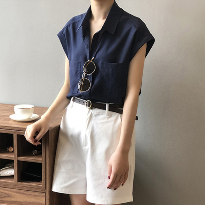 UNI.J Holly捲袖口袋襯衫