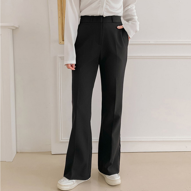 제이에이치스타일 여성용 롱/숏 기장 쫀쫀 세미부츠컷 스판 히든밴딩 하이웨스트 슬랙스 SJROK654