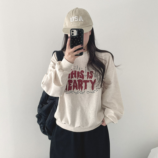 위드후이린 디스 루즈핏 맨투맨