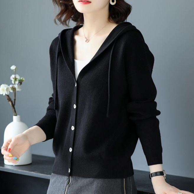 Awesomeful 女款Lenoanel寬鬆連帽針織外套 A26FC070703