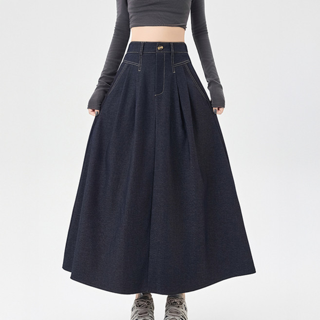 LUNA GIRL 女款 Elbiano 傘襬牛仔裙 L25WSK092405