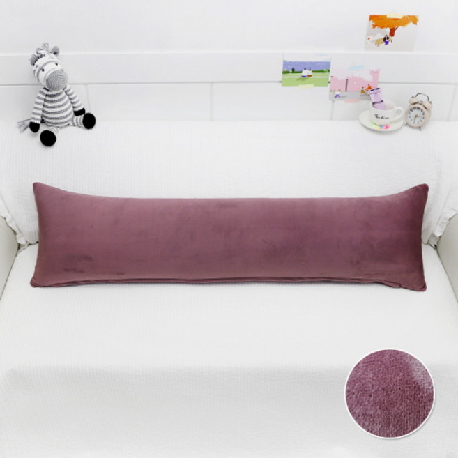 베드앤데코 에브리데이 극세사 바디필로우커버 솜포함, 와인