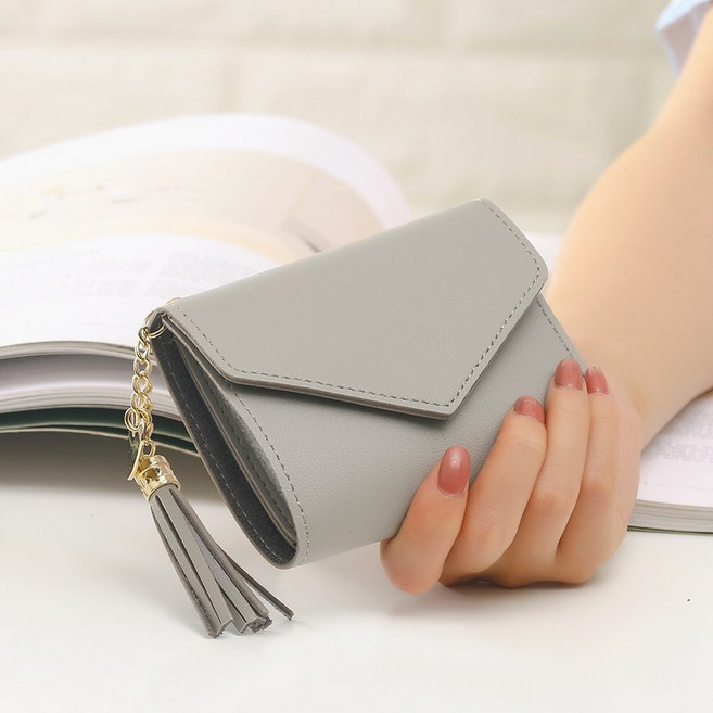 피어니스트 여성용 미니 태슬 반지갑