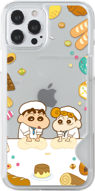 蠟筆小新 甜點半透明卡片超薄手機殼