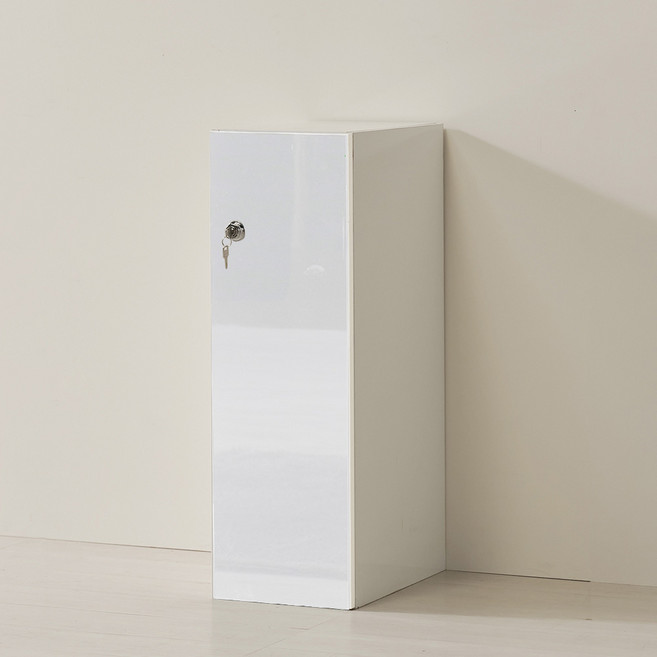 가구의가치 분리형 하부장 일반볼키 캐비닛, UV 화이트, 1단