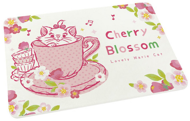 Disney 迪士尼 櫻花系列 珪藻土地墊, 杯子瑪麗貓, 1個