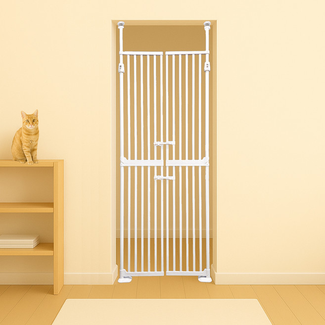키워보리 고양이 탈출방지 안전문 1번, 화이트, 1개