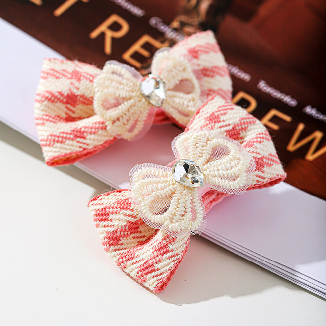 도도앤뉴 꼬마숙녀 리본 헤어핀 2p