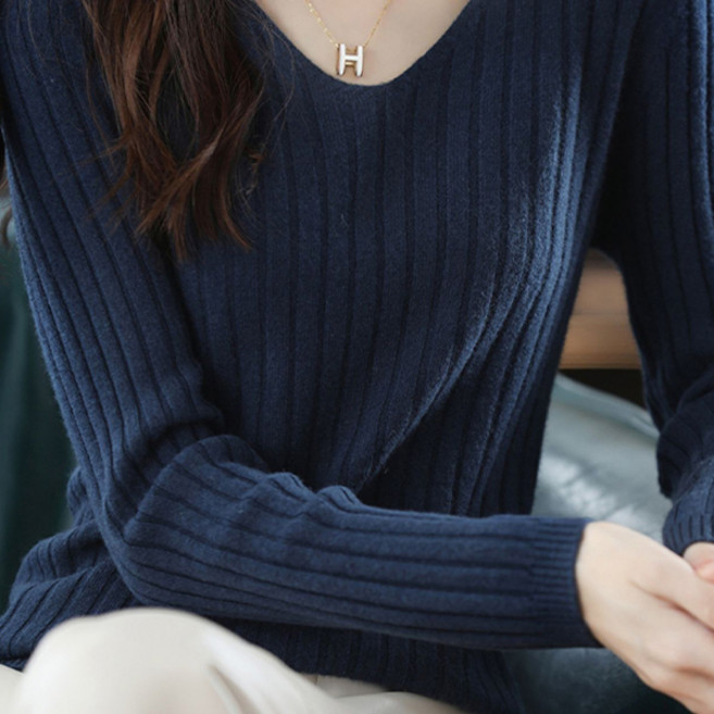 POPLARNC 女款 Locla V領針織衫 P24FKN072211