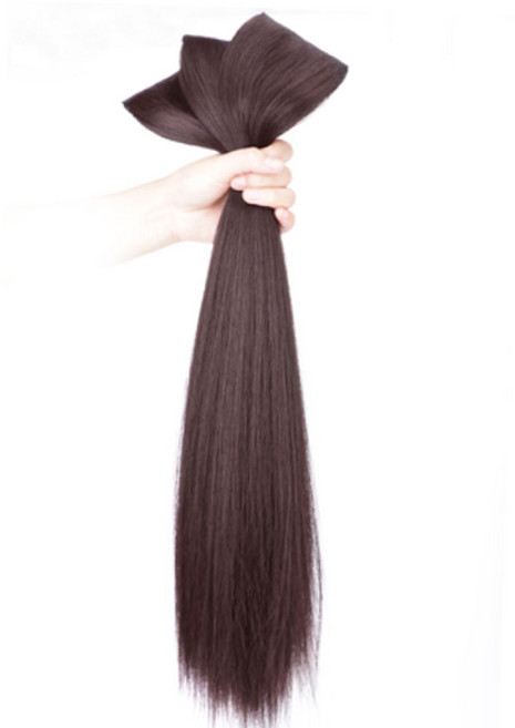 VV GABAL 局部直髮假髮片 60cm, 3個, 粉筆棕