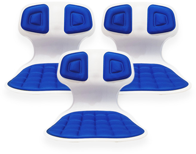 팬물산 픽스 바디체어 3p, 블루