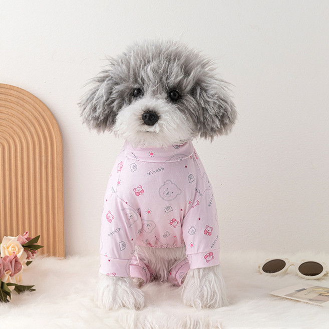 파스텔펫 반려동물 곰돌이 베베 올인원, 핑크, 1개