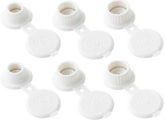 데일리픽 뉴 원형 알뜰 밀폐 거꾸로캡 3종 세트, 화이트, 2세트